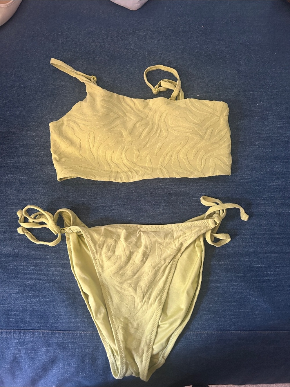 Old Navy Pale Yellow Textured Two-Piece Bikini